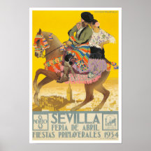 1934 Feria de Sevilla Vintage Poster