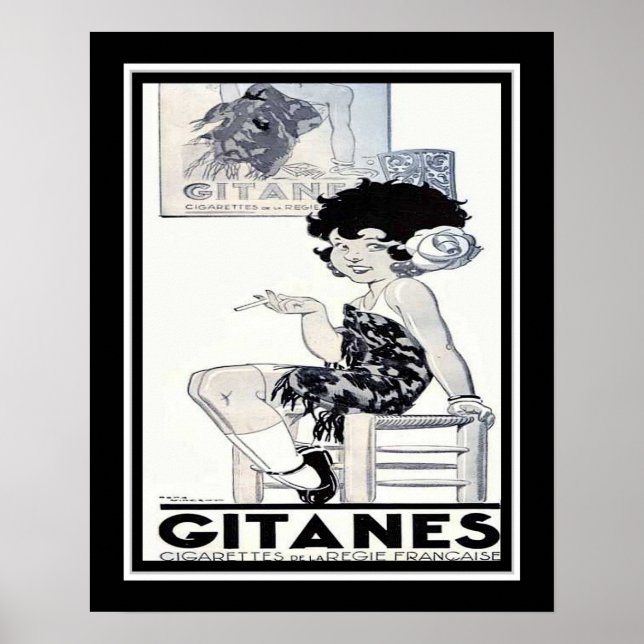 1934 Gitanes French Cigarette Ad Poster (Vorne)