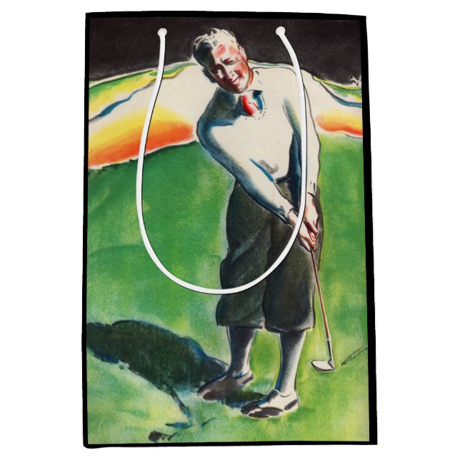1934 Golf-Druck Mittlere Geschenktüte (Vorderseite)