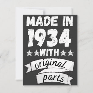 1934 hergestellt mit Originalteilen, Feiertagskarte
