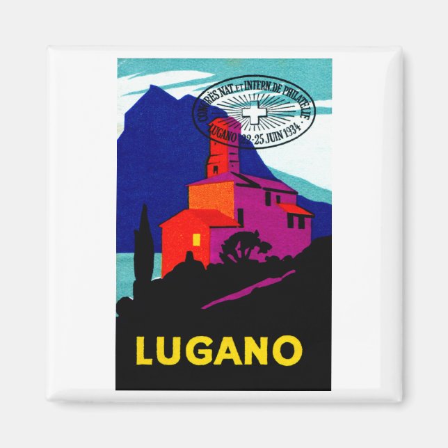1934 Lugano Philatelic Poster Magnet (Vorne)