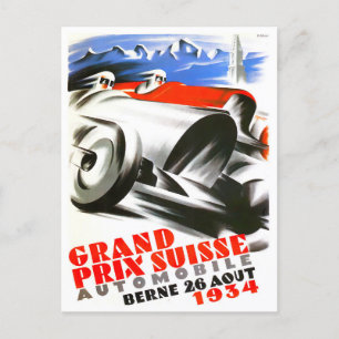 1934 Schweiz Grand Prix historisches Rennen Postkarte