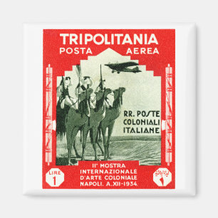 1934 Tripolitanien 1 Lire Briefmarke Magnet