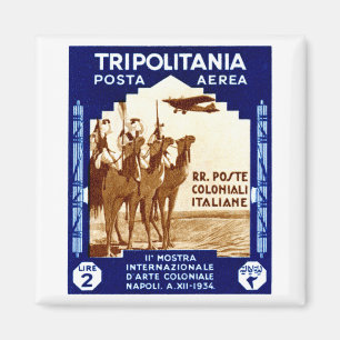 1934 Tripolitanien 2 Lire Briefmarke Magnet