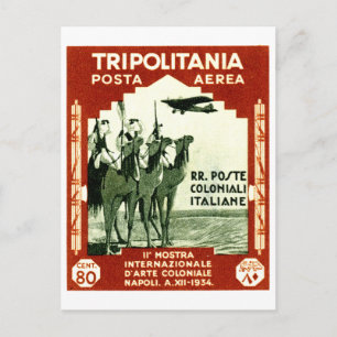 1934 Tripolitanien 80 Centesimi Briefmarke Postkarte
