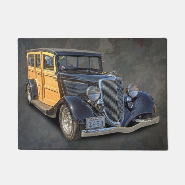 1934 VINTAGE WOODIE FUßMATTE (Vorderseite)