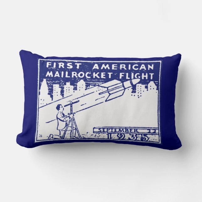 1935 American Rocket Mail Lendenkissen (Vorderseite)