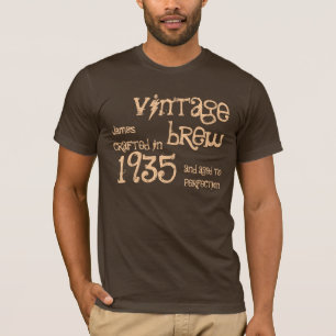 1935 Geburtsjahr 80er Vintage-Brau-Geburtstagsgesc T-Shirt