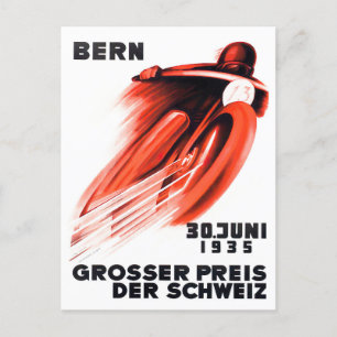 1935 Grand Prix von Bern - Vintages Motorrad Postkarte