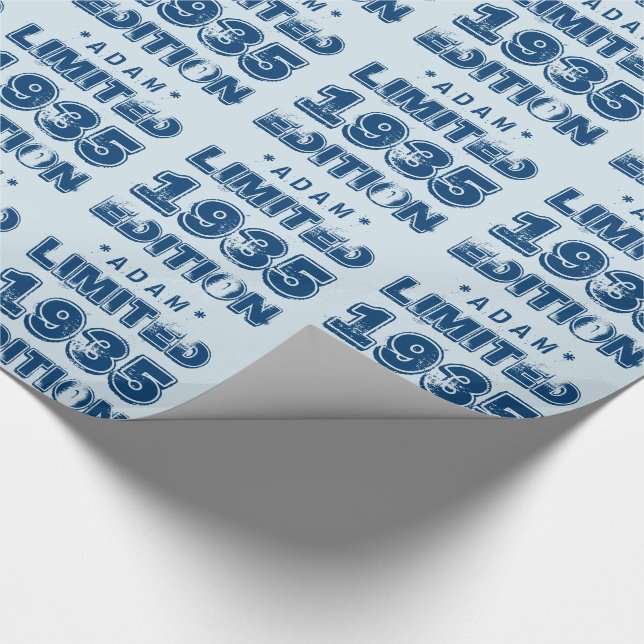 1935 oder Any Year Birthday Limited Edition 80th V Geschenkpapier (Ecke)