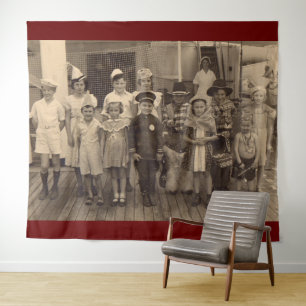 1935 Party für Kinder an Bord Wandteppich