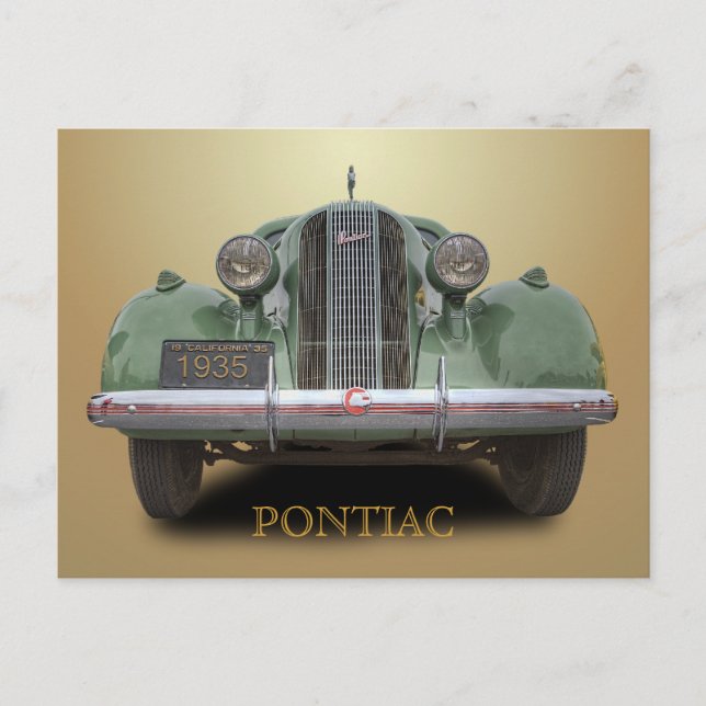 1935 PONTIAC POSTKARTE (Vorderseite)