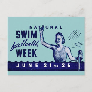 1935 Schwimmen für die Gesundheit Postkarte