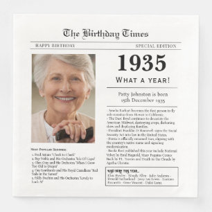 1935 Zeitungs-Geburtstag Serviette