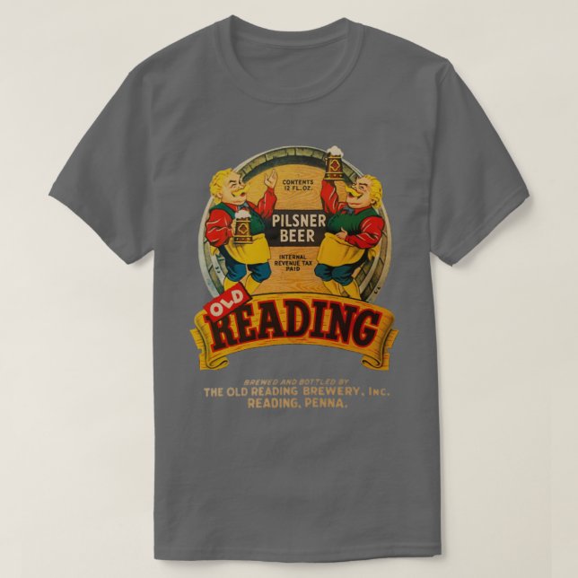 1936 Altes Reading Pilsner Bier Die alte Reading B T-Shirt (Design vorne)