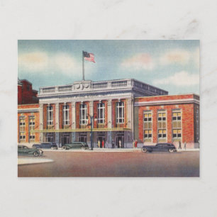 1936 Atlantic City Bahnhof PRSL Postkarte
