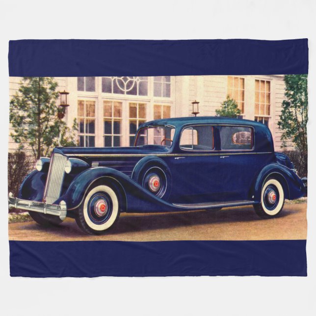 1936 Blau Packard Fleecedecke (Vorderseite (Horizontal))