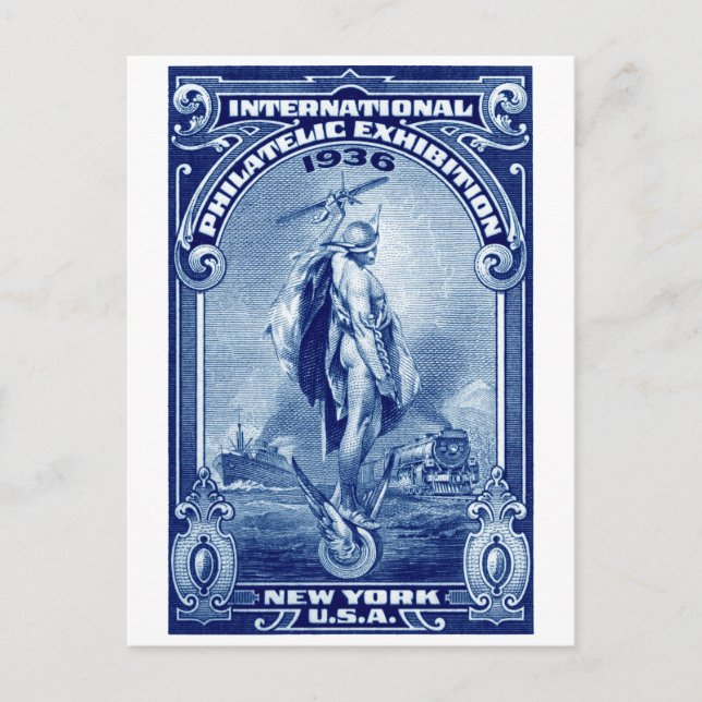 1936 Internationale PhilatelieExpo New York Postkarte (Vorderseite)