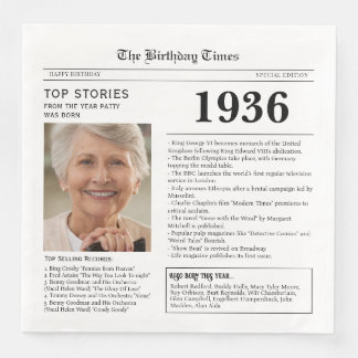 1936 Newspaper Birthday Paper Napkin Serviette