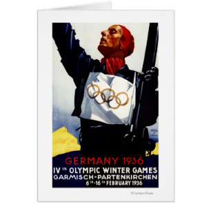 1936 Werbeplakat für Olympische Winterspiele