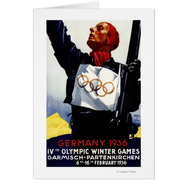 1936 Werbeplakat für Olympische Winterspiele (Vorne)