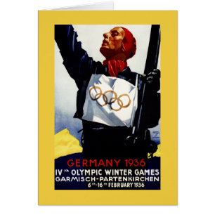 1936 Werbeplakat für Olympische Winterspiele