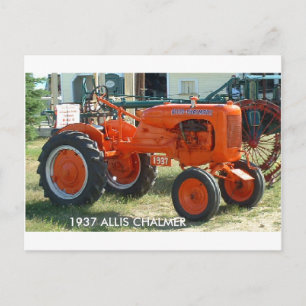 1937 ALLIS CHALMER TRAKTOR POSTKARTE