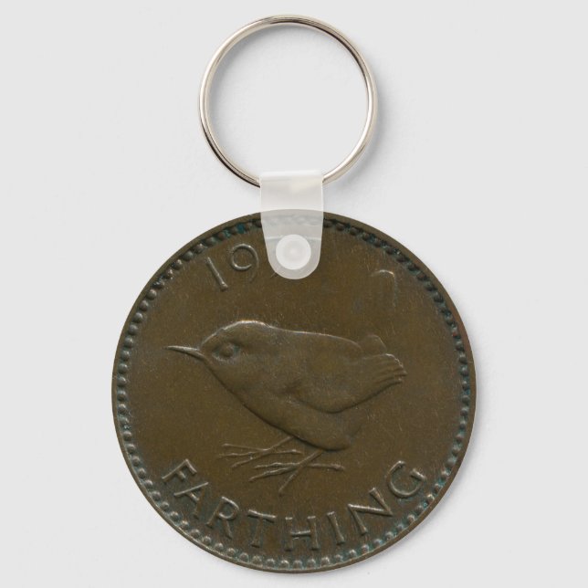 1937 Britischer Farthing-Schlüsselanhänger Schlüsselanhänger (Vorderseite)