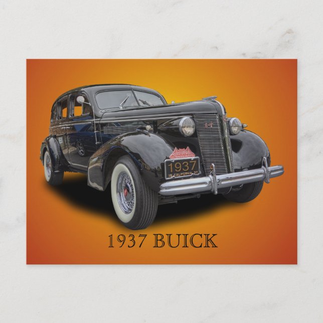 1937 BUICK POSTKARTE (Vorderseite)