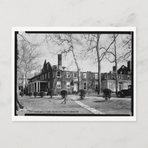 1937 Burlington County Almshouse, New Lisbon, NJ Postkarte