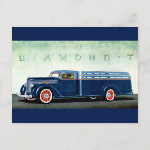 1937 Diamond-T-Blue LKW Postkarte