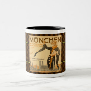 1937 MUNCHEN (MÜNCHEN) DEUTSCHE TOURISMUSBROSCHÜRE ZWEIFARBIGE TASSE