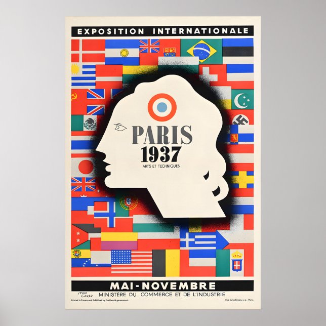 1937 Pariser Ausstellung - Plakatdrucke Poster (Vorne)