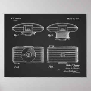 1937 Vintage-Kamera-Patentkunst-Druck Poster