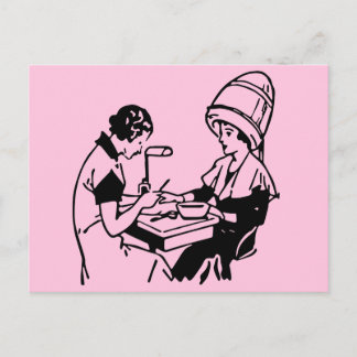 1937 Vintage Schönheitssalon Postkarte