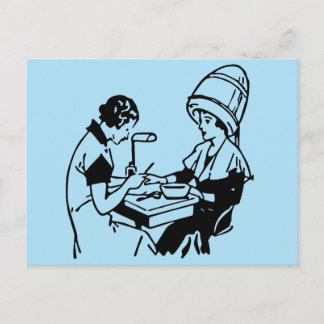 1937 Vintager Schönheitssalon Postkarte