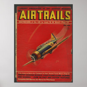 1938 Aviation Flugzeug Magazin Cover Art Druck Poster