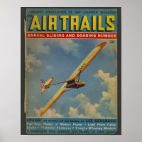 1938 Aviation Magazine Airplane Cover Art Print