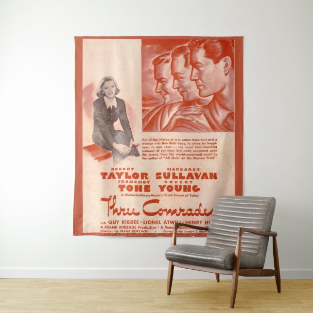 1938 Drei-Kameraden-Poster Wandteppich (Beispiel)