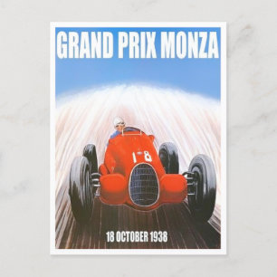 1938 Großer Preis von Monza historisches Rennen Postkarte