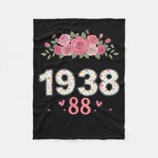 1938 hergestellt Floral 88. Geburtstag Frauen 88 J Fleecedecke