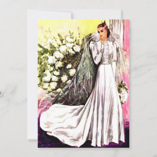 1938 Hochzeitskleid Braudusche Einladung