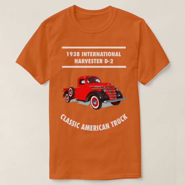 1938 International Harvester D2 American Truck T-Shirt (Design vorne)