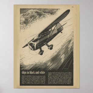 1938 Luftfahrt-Flugzeug Howard DGA-11 Kunstprint Poster