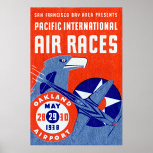 1938 Pacific International Air Races Poster