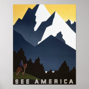 1938 WPA Siehe Amerika Poster