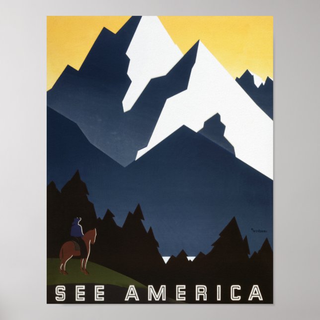 1938 WPA Siehe Amerika Poster (Vorne)