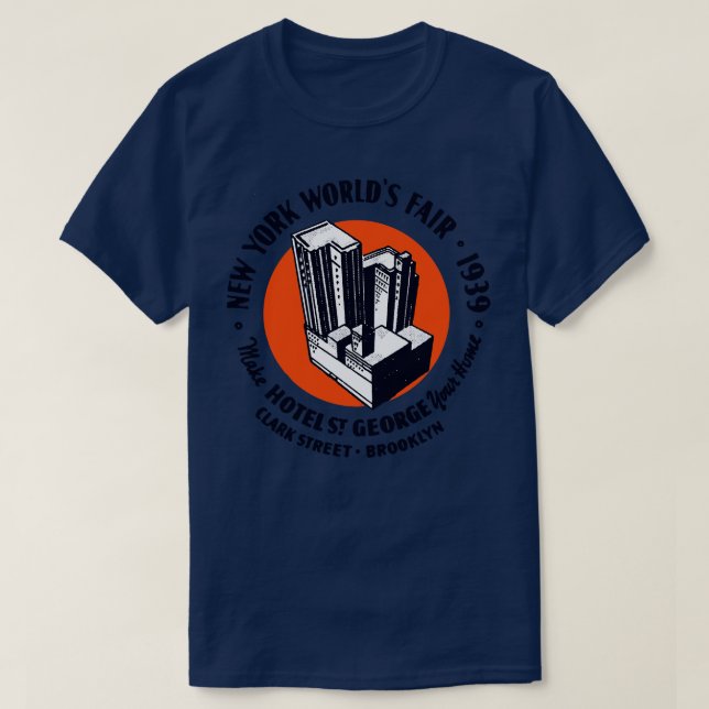 1939 Hotel St George Brooklyn New York T-Shirt (Design vorne)