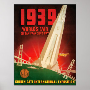 1939 Messe San Fransisco Welten Poster