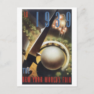 1939 New York World's Fair Postkarte
